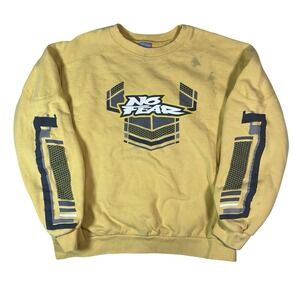 No Fear Sweatshirt Mens L 90s Yellow Streetwear Skate Boxy Y2k